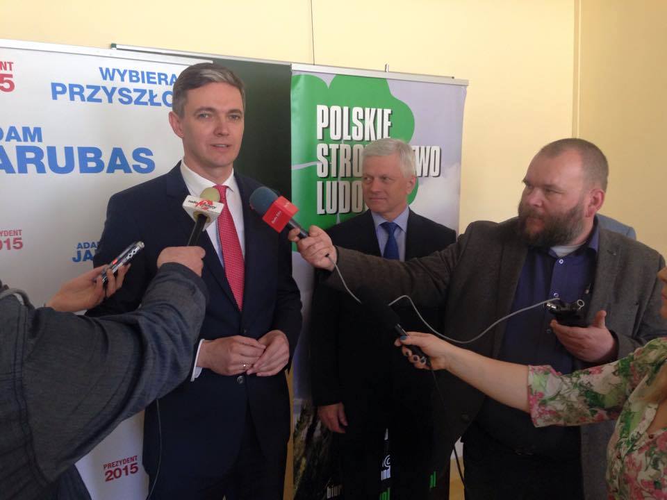 adam jarubas w lesznie - mat. prasowe komitetu