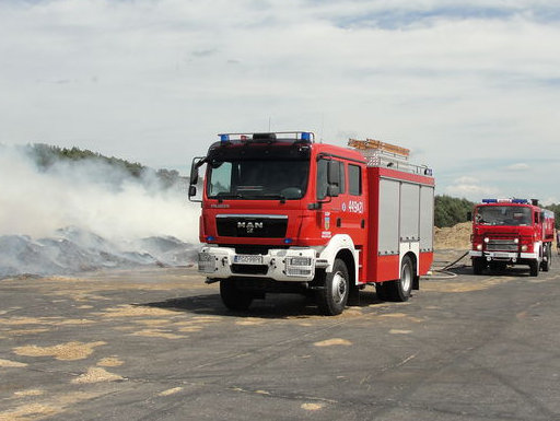 pożar w Kąkolewie - Straż Pożarna Grodzisk Wlkp.