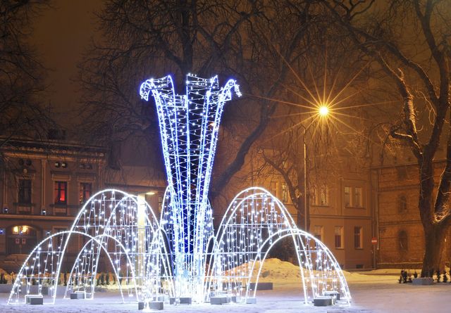 Fontanna Swarzędz - zimą - UMiG Swarzędz