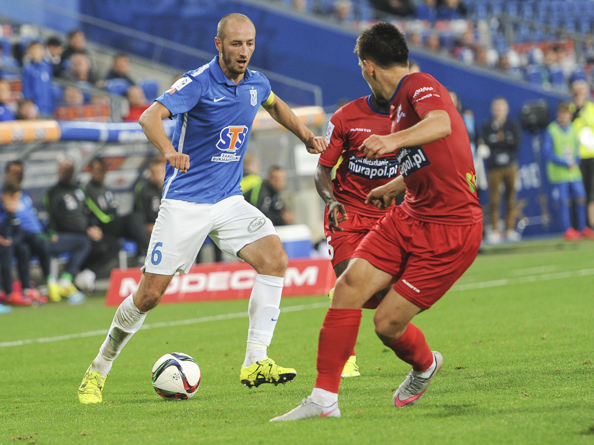 201509 - Poznań, Lech - Podbeskidzie Bielsko-Biała, 0-1_0248 Łukasz Trałka - Przemek Modliński