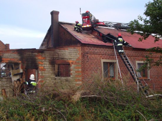 królikowo pożar domu - Straż Pożarna Konin
