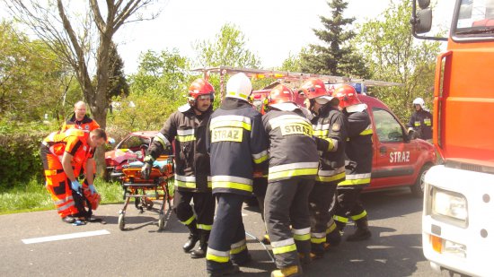 wypadek w budzyniu - PSP w Chodzieży